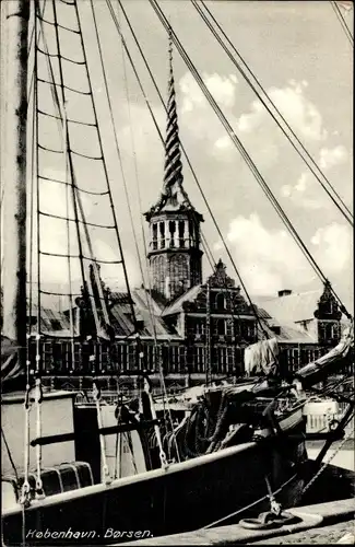 Ak København Kopenhagen Dänemark, Borsen, Boot