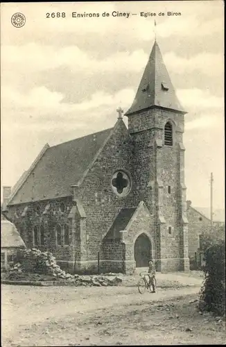 Ak Ciney Wallonien Namur, Kirche de Biron