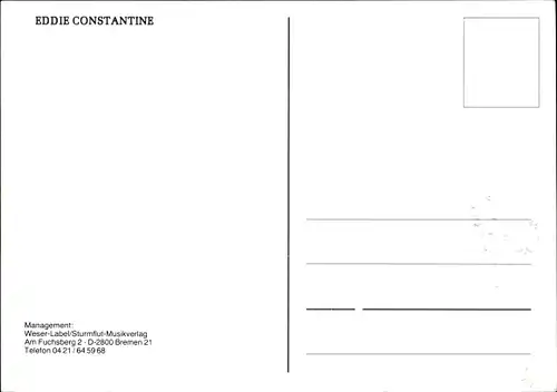 Ak Schauspieler und Sänger Eddie Constantine, Portrait, Autogramm