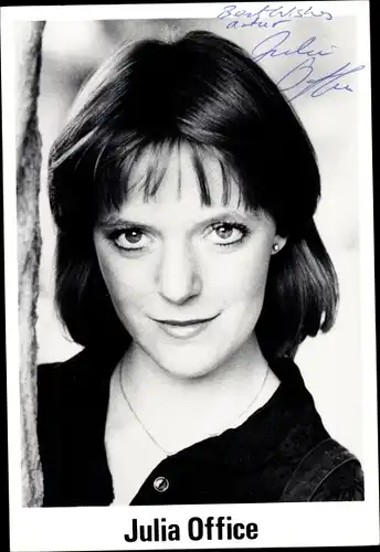 Ak Schauspielerin Julia Office, Portrait, Autogramm