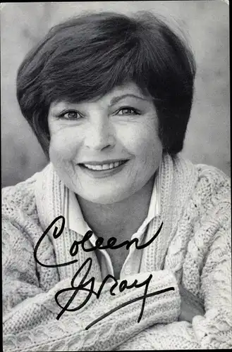 Foto Schauspielerin Coleen Gray, Portrait, Autogramm
