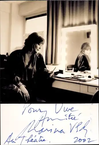 Foto Schauspielerin Marina Vlady, Portrait, Autogramm