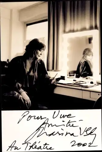Foto Schauspielerin Marina Vlady, Portrait, Autogramm