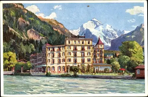 Ak Interlaken Kanton Bern Schweiz, Hotel Bellevue