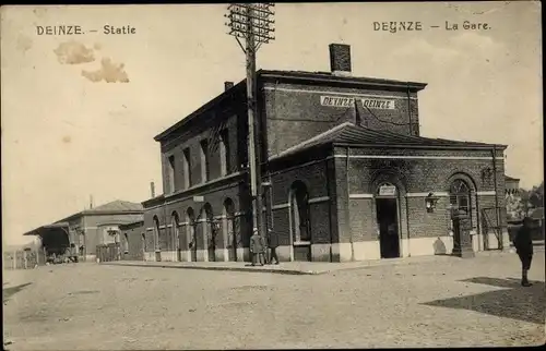 Ak Deynze Deinze Ostflandern, Bahnhof