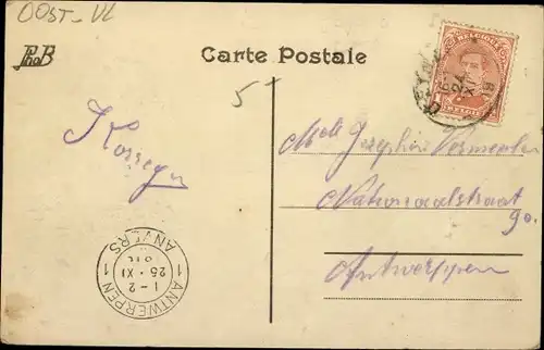 Ak Deynze Deinze Ostflandern, Bahnhof