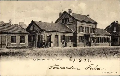 Ak Andenne Wallonien Namur, Bahnhof