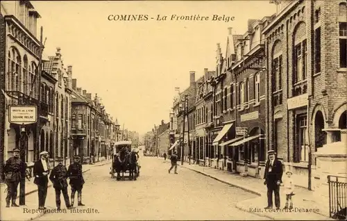 Ak Comines Wallonie Hennegau, The Belgian Frontier
