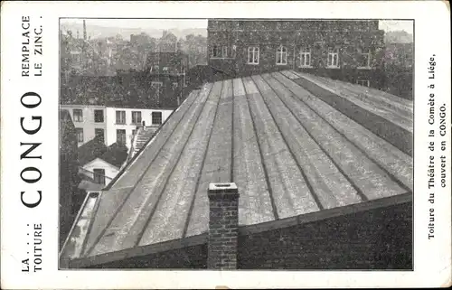 Ak Lüttich Lüttich Wallonien, Dach des Theaters