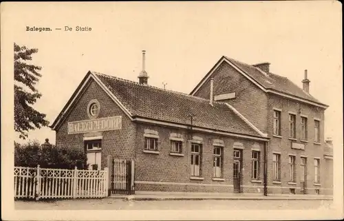 Ak Balegem Ostflandern, Bahnhof