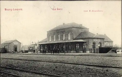 Ak Bourg Léopold Léopoldsburg Flandern Limbourg, La Gare