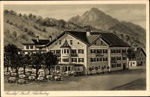 Ak Marktschellenberg Markt Schellenberg in Oberbayern, Gasthof Forelle