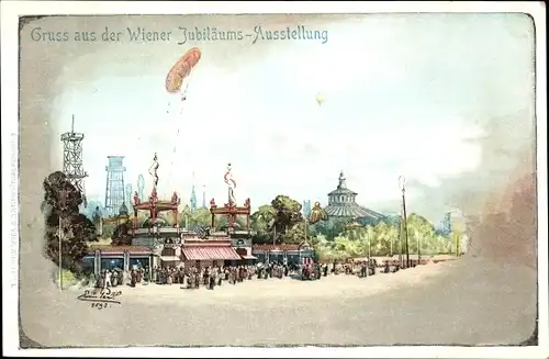 Künstler Ak Wien, Jubiläums-Ausstellung 1898, Festplatz