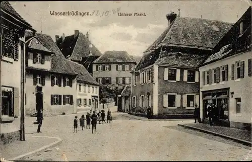 Ak Wassertrüdingen in Mittelfranken, Unterer Markt