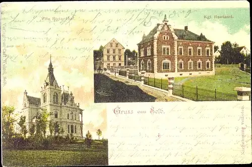 Ak Selb im Fichtelgebirge Oberfranken, Villa Rosenthal, Königliches Rentamt