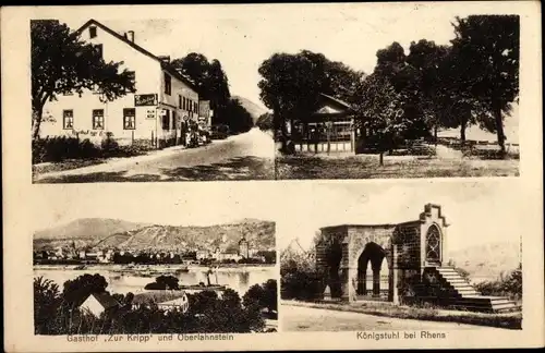 Ak Rhens am Rhein, Gasthaus zur Kripp, Königstuhl