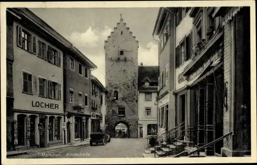 Ak Markdorf Bodenseekreis Baden, Kirchstraße, Geschäft Locher