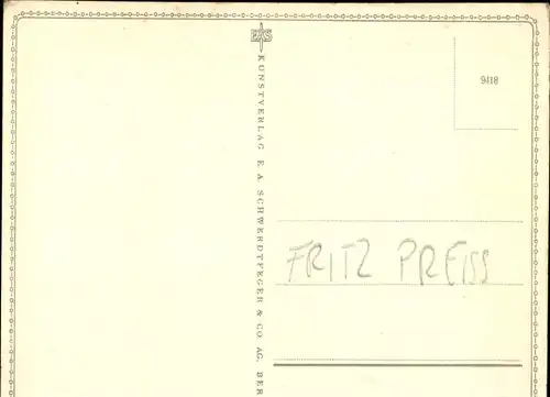 Künstler Ak Preiss, F., See, Ufer, Bäume