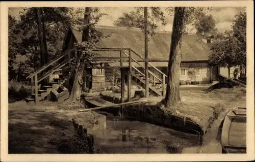 Ak Lehde Lübbenau im Spreewald, Gehöft
