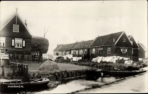 Ak Marken Nordholland Niederlande, Wohnhäuser