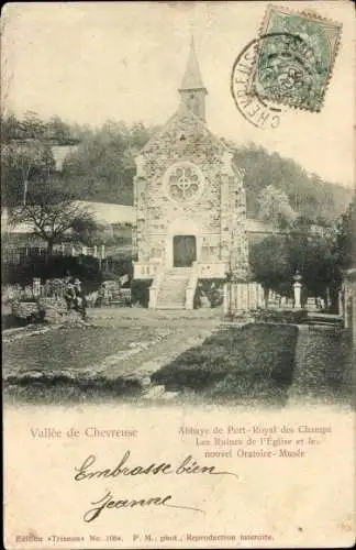 Ak Chevreuse Valley Yvelines, Abtei Port-Royal des Champs, Die Ruinen der Kirche