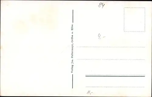 Ak Gröba Riesa an der Elbe Sachen, Blick auf den Ort mit Hafen