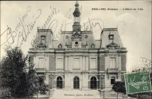 Ak Doullens Somme, Rathaus