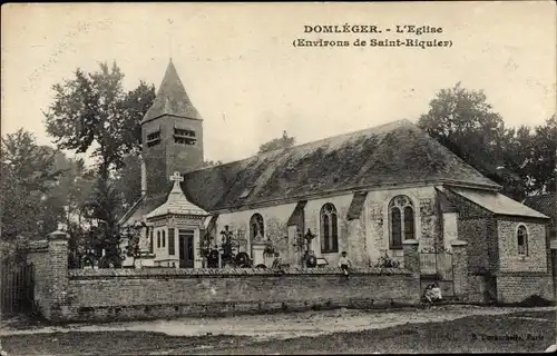 Ak Domléger Somme, Kirche