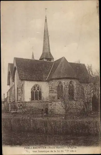 Ak Puellemontier Haute Marne, Kirche