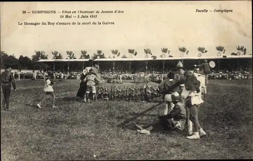 Ak Compiègne Oise, Fest zu Ehren von Jeanne d'Arc 1911, historisches Schauspiel