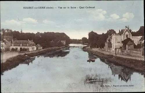 Ak Nogent-sur-Seine Aube, Quai Carbonel