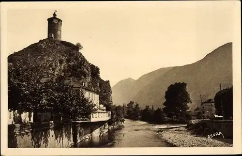 Ak Tarascon Ariège, Der alte Turm des Schlosses