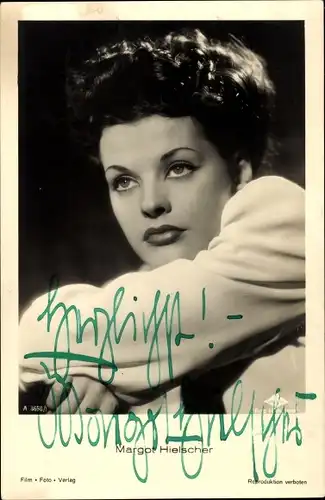 Ak Schauspielerin und Sängerin Margot Hielscher, Portrait, Autogramm
