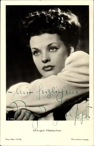 Ak Schauspielerin und Sängerin Margot Hielscher, Portrait, Autogramm