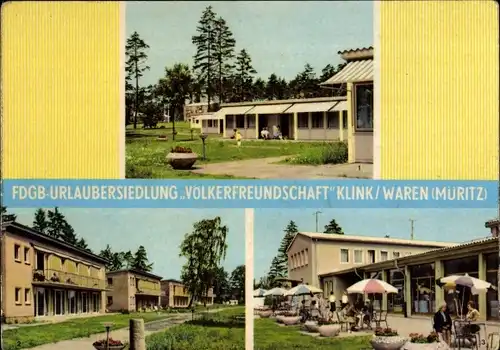 Ak Klink an der Müritz, FDGB-Urlaubersiedlung Völkerfreundschaft, Bungalows, Bettenhäuser