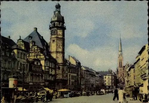 Ak Altenburg in Thüringen, Markt, Rathaus