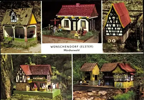 Ak Wünschendorf an der Elster, Märchenwald, Miniaturen