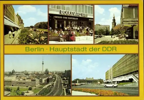 Ak Berlin Mitte, Am Palast der Republik, Fußgängerboulevard Dircksenstraße, Rathauspassage