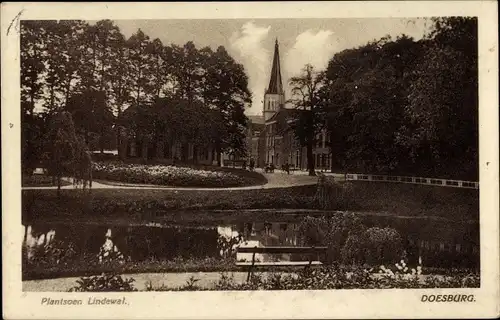 Ak Doesburg Gelderland Niederlande, Plantsoen Lindewal