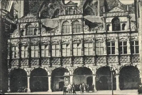 Ak Lübeck, Rathaus, Fassade