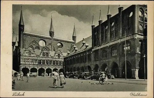 Ak Hansestadt Lübeck, Rathaus