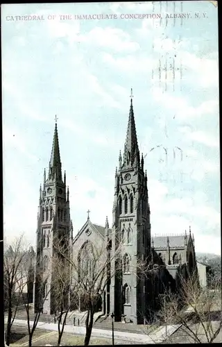 Ak Albany New York USA, Kathedrale der Unbefleckten Empfängnis