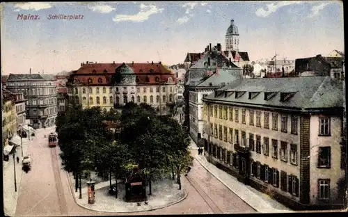 Ak Mainz am Rhein, Schillerplatz