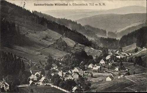 Ak Wildenthal Eibenstock Erzgebirge, Panoramablick auf den Ort