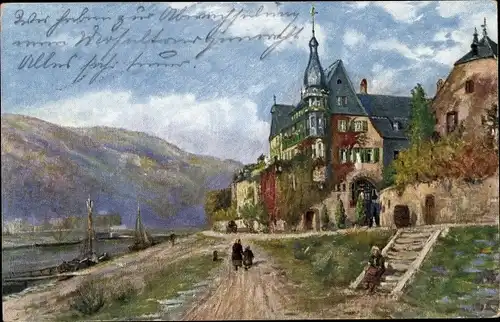 Künstler Ak Traben Trarbach Mosel, Hotel Clauss Feist