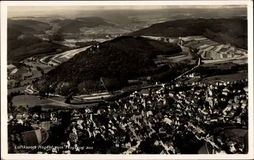 Ak Nagold im Schwarzwald, Ortspanorama, Luftaufnahme