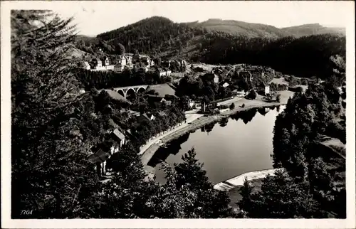 Ak Ziegenrück am Schiefergebirge Thüringen, Blick vom Schlossberg