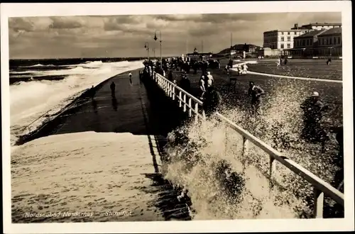 Ak Norderney in Ostfriesland, Sturmflut