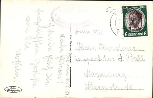 Ak Insel Oie, Gesamtansicht der Insel, Leuchtturm