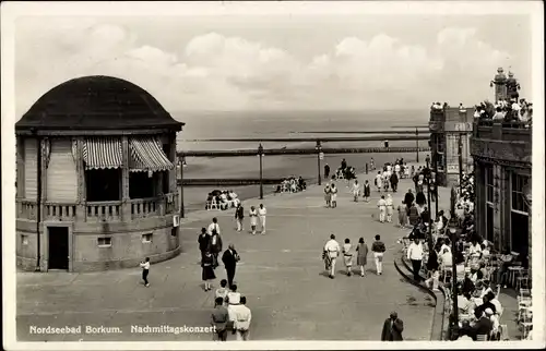Ak Nordseebad Borkum in Ostfriesland, Nachmittagskonzert, Promenade